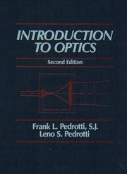 Cover of: Introduction to optics by Frank L. Pedrotti