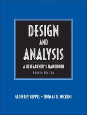 Cover of: Design and Analysis by Geoffrey Keppel, Thomas D. Wickens
