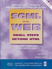 Cover of: SGML on the Web: small steps beyond H.T.M.L.