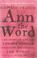 Cover of: Ann the Word