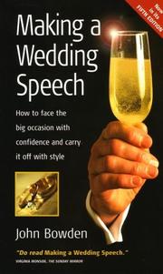 Cover of: Making a Wedding Speech