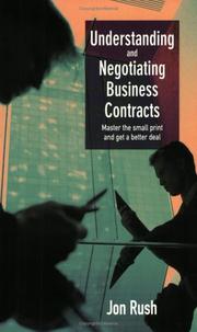 Cover of: Understanding & Negotiating Business Contracts