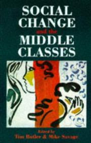 Cover of: Social change and the middle classes