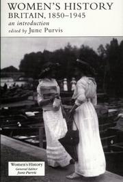 Cover of: WOMEN'S HISTORY:BRIT 1850-1945 PB (Women's History)