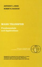 Cover of: Mass transfer: fundamentals and applications