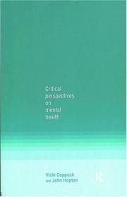 Critical Perspectives on Mental Health by Vicki Coppock
