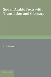 Cover of: Sudan Arabic Texts with Translation and Glossary by S. Hillelson