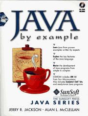 Cover of: Java by example by Jerry R. Jackson