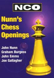 Cover of: Nunn's Chess Openings (Everyman Chess Series)