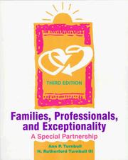 Cover of: Families, Professionals and Exceptionality by Ann P. Turnbull, H. Rutherford, III Turnbull