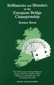 Cover of: Brilliancies and blunders in the European bridge championship by Terence Reese