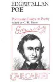 Cover of: Edgar Allan Poe by C. H. Sisson