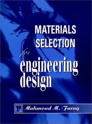 Cover of: Materials selection for engineering design