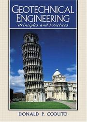 Cover of: Geotechnical engineering: principles and practices