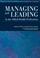 Cover of: Managing and Leading in the Allied Health Professions (Allied Health Professions - Essential Guides)