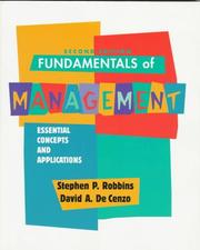 Cover of: Fundamentals of Management by Stephen P. Robbins, Stephen P. Robbins, David A. DeCenzo