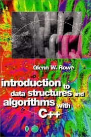 Cover of: Introduction to data structures and algorithms with C++