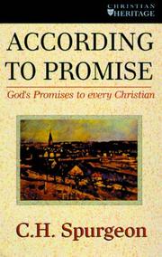Cover of: According to promise: Or, the Lord's method of dealing with His chosen people