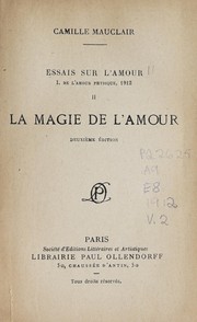 Cover of: Essais sur l'amour by Camille Mauclair