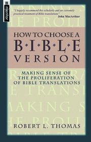 Cover of: How to Choose a Bible Version: An Introductory Guide to English Translations