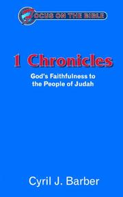 Cover of: 1 Chronicles | Cyril Barber