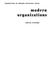 Cover of: Modern Organizations (Foundations of Modern Sociology) by Amitai Etzioni