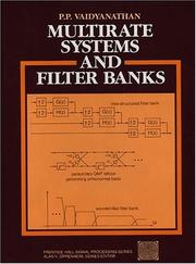 Cover of: Multirate systems and filter banks by P. P. Vaidyanathan