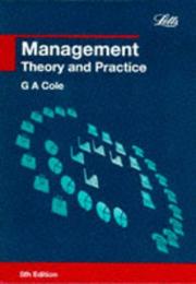 Cover of: Management (Complete Course Texts) by G.A. Cole