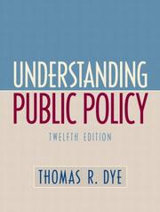 Cover of: Understanding public policy