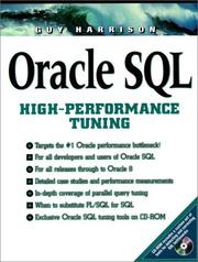 Cover of: Oracle SQL high-performance tuning by Guy Harrison