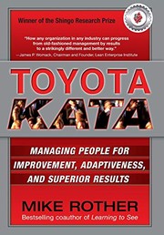 Cover of: Toyota kata by Mike Rother
