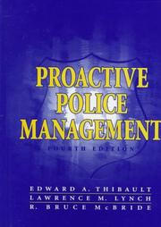 Cover of: Proactive police management by Edward A. Thibault