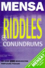 Cover of: Mensa Riddles & Conundrums by Robert Allen