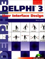 Cover of: Delphi 3: user interface design