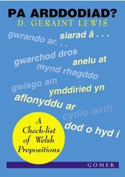 Cover of: Pa Arddodiad?: A Check-List of Verbal Prepositions