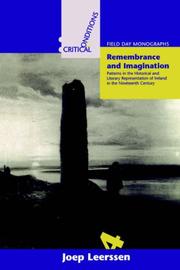 Cover of: Remembrance and Imagination: Patterns in the Historical and Literary Representation of Ireland in the Nineteenth Century (Field Day Essays and Monographs)