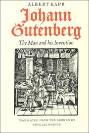 Cover of: Johann Gutenberg by Albert Kapr