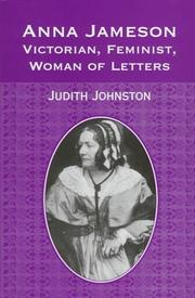 Cover of: Anna Jameson: Victorian, feminist, woman of letters