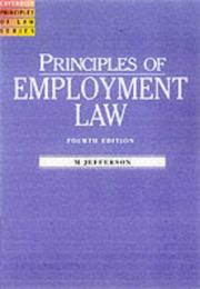 Cover of: Employment Law (Principles Of Law) by Jefferson., Michael Jefferson, Paul Dobson, Nigel Gravells, Phillip Kenny, Richard Kidner