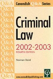 Cover of: Q & A Series Criminal Law (Q & A)