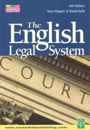 Cover of: The English legal system by Gary Slapper