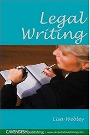 Cover of: Legal writing by Lisa Webley, Lisa Webley