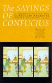 Cover of: Sayings of Confucius by Lionel Giles