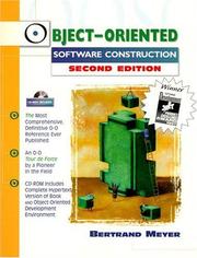 Cover of: Object-Oriented Software Construction (Book/CD-ROM) (2nd Edition) (Prentice-Hall International Series in Computer Science) by Bertrand Meyer