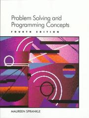 Cover of: Problem solving and programming concepts by Maureen Sprankle