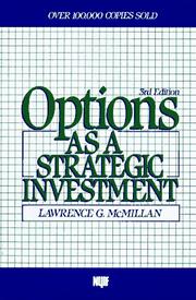 Cover of: Options as a strategic investment by L. G. McMillan