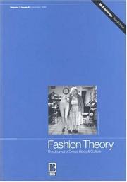 Cover of: Fashion Theory: Volume 2, Issue 4: The Journal of Dress, Body and Culture: Special Issue on Methodology (Fashion Theory)