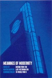 Cover of: Meanings of Modernity by 