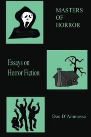 Cover of: Masters of Horror : Volume One: Essays on Horror Fiction