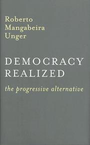 Cover of: Democracy Realized: The Progressive Alternative